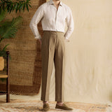 Men's Casual High Waist Straight Pants