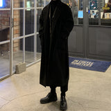 Solid Color Single-breasted Wool Mid-length Coat Above The Knee