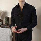 Men's Cotton and Linen Casual Loose Shirt