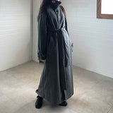 Men's Winter Loose Casual Extra Long Knee-length Coat