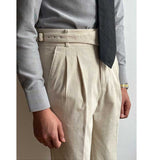 High-waisted Straight Corduroy Suit Trousers