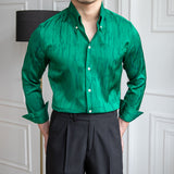 Men's Textured Draped Casual Business Shirt