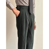 High-waisted Straight Corduroy Suit Trousers