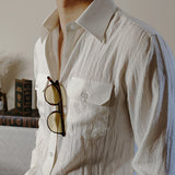 Men's Cotton and Linen Casual Loose Shirt