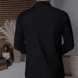 Men's V-neck Slim Fit Long Sleeve Casual Shirt