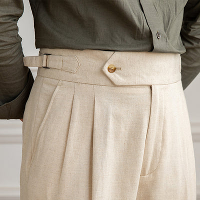 Casual Straight High Waist Trousers