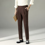 High-rise Straight-leg Slim-fit Trousers