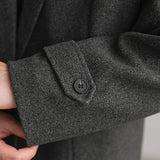 Loose Solid Color Thick Wool Suit Coat