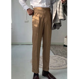 Retro High Waist Straight Business Casual Pants