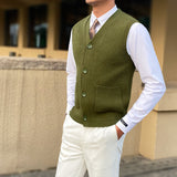 Casual Business Retro Knitted Cardigan Vest