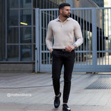 Men's Autumn and Winter Casual Lapel Bottoming Sweater