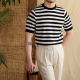 Summer Striped Crew Neck T-Shirt