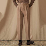 Brushed Retro Straight Warm Casual Trousers