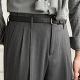 Autumn And Winter Wool High Waist Straight Pants