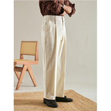 Men's Straight Loose Autumn and Winter Casual Business Wide Leg Trousers