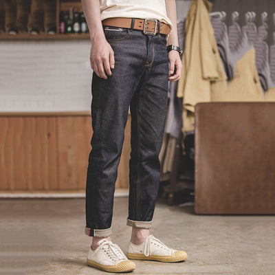 Men's Retro Workwear Straight Slim Jeans