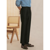 Straight Solid Color Slim Fit Trousers