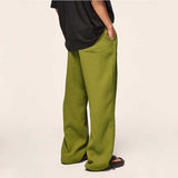 Men's Waffle Retro Wide-Leg Straight-Leg Slacks