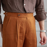 Men's Business Casual High Waisted Pants Slim Fit Trousers