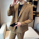Men's British Style Jacket Slim Fit Casual Blazer