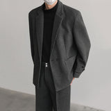 Loose Solid Color Thick Wool Suit Coat