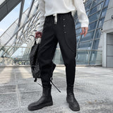 Men's Business Elastic Waist Breasted Suit Pants