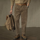 Corduroy Cargo Loose Straight Trousers