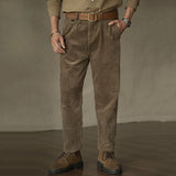 Corduroy Cargo Loose Straight Trousers