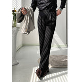 Retro High Waist Straight Business Casual Pants