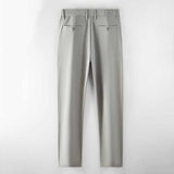 Men's Solid Color Straight Stretch Mid-rise Casual Pants