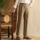 Men's Casual High Waist Straight Pants