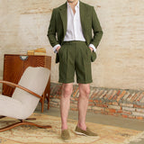 Linen Shorts Straight Pants