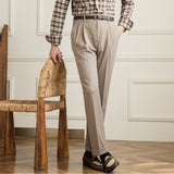 Autumn And Winter Wool High Waist Straight Pants