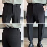 Men's Casual Business Cropped Straight Pants