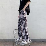 Men's Tie-dye Ink Drape Wide-leg Straight-leg Casual Pants