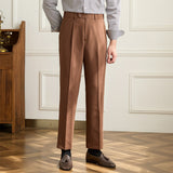 Men's Elastic Waist Drape Business Casual Slim Fit Trousers