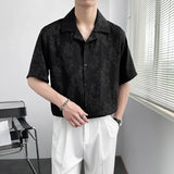 Men's Cuban Collar Short Sleeve Shirt