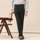 Men's Corduroy Straight-leg Warm Drape Trousers