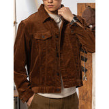 Corduroy Lapel Warm Work Jacket