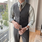 Slim Fit Button Down Sleeveless Vest