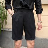 Men's Summer British High Waist Casual Shorts