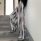 Textured Tie-dye Wide-leg Pants Casual Mopping Pants Loose Drape Pants