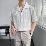 Men's Cuban Collar Short Sleeve Shirt