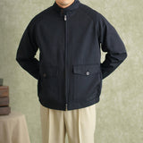 Short British Style Casual Stand Collar Jacket