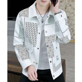 Lapel Printed Casual Jacket