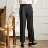 Vintage Double Pleat Non-iron Drape Trousers