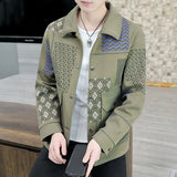 Lapel Printed Casual Jacket