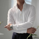 Bamboo Fiber Non-iron Wide Collar Shirt