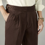 High-rise Straight-leg Slim-fit Trousers