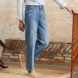 High Waist Straight Casual Jeans